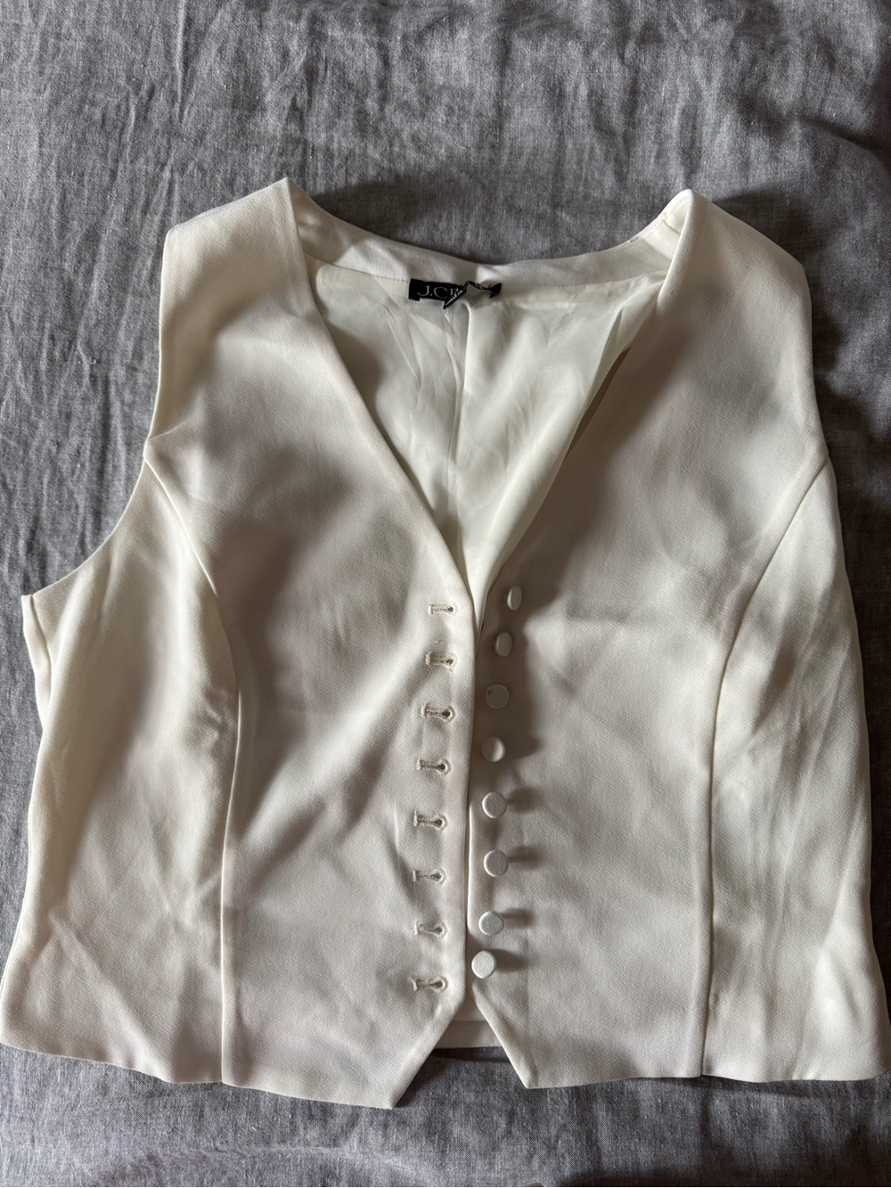 BNWOT J Crew Cream colored size 8 vest
